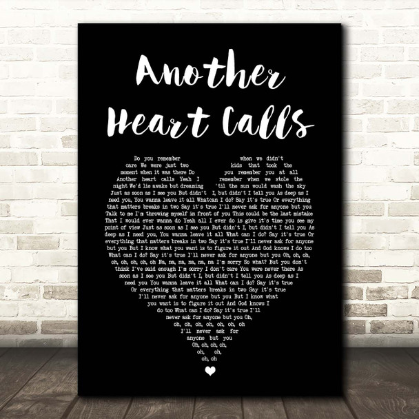 The All-American Rejects Another Heart Calls Black Heart Song Lyric Print