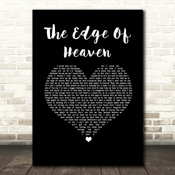 Wham! The Edge Of Heaven Black Heart Song Lyric Print