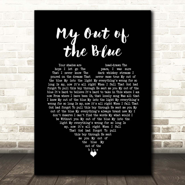 Charles Esten My Out of the Blue Black Heart Song Lyric Print