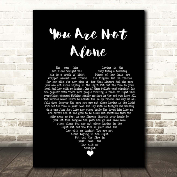 Patty Griffin You Are Not Alone Black Heart Song Lyric Print