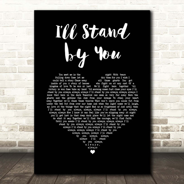 Bruce Springsteen Ill Stand by You Black Heart Song Lyric Print