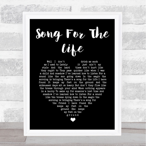 Alan Jackson Song for the Life Black Heart Song Lyric Print