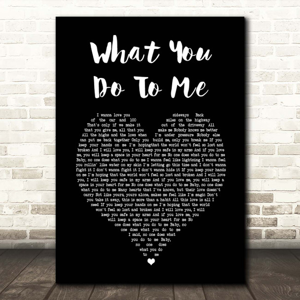 Majid Jordan What You Do To Me Black Heart Song Lyric Print