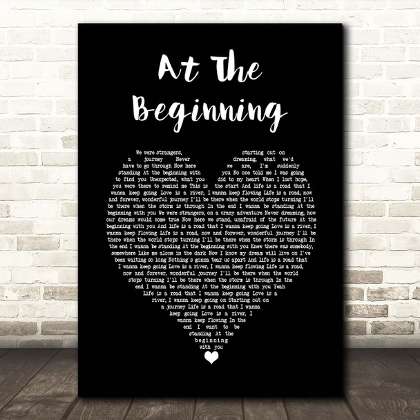 Richard Marx At The Beginning Black Heart Song Lyric Print