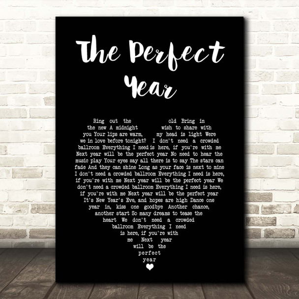 Dina Carroll The Perfect Year Black Heart Song Lyric Print