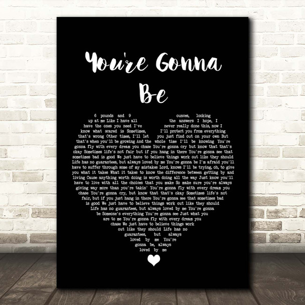 Reba McEntire You're Gonna Be Black Heart Song Lyric Print