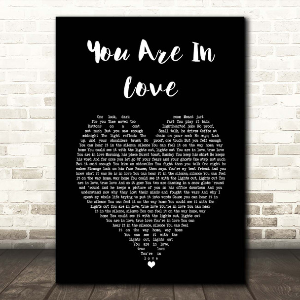 Taylor Swift You Are In Love Black Heart Song Lyric Print