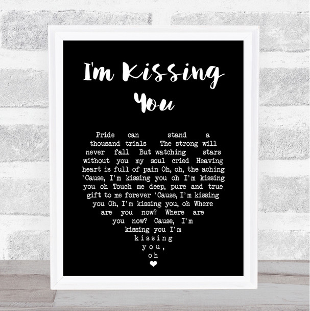 Des'ree I'm Kissing You Black Heart Song Lyric Print