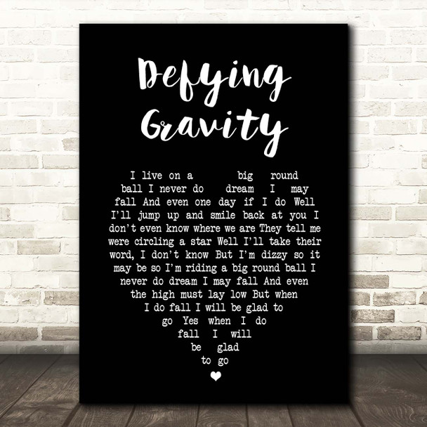 Jimmy Buffett Defying Gravity Black Heart Song Lyric Print