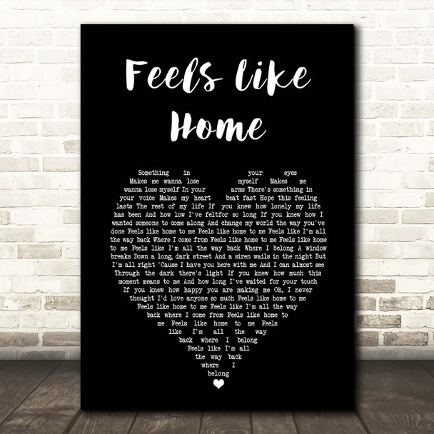 Katie Melua Feels Like Home Black Heart Song Lyric Print