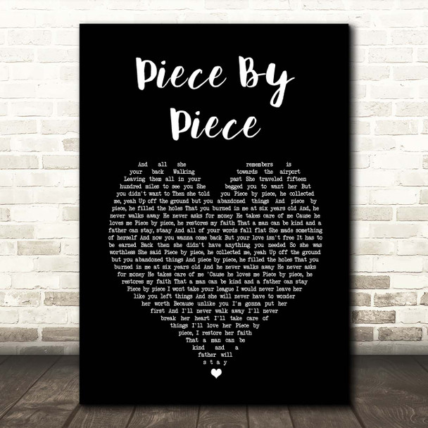 Tyler Ward Piece By Piece Black Heart Song Lyric Print