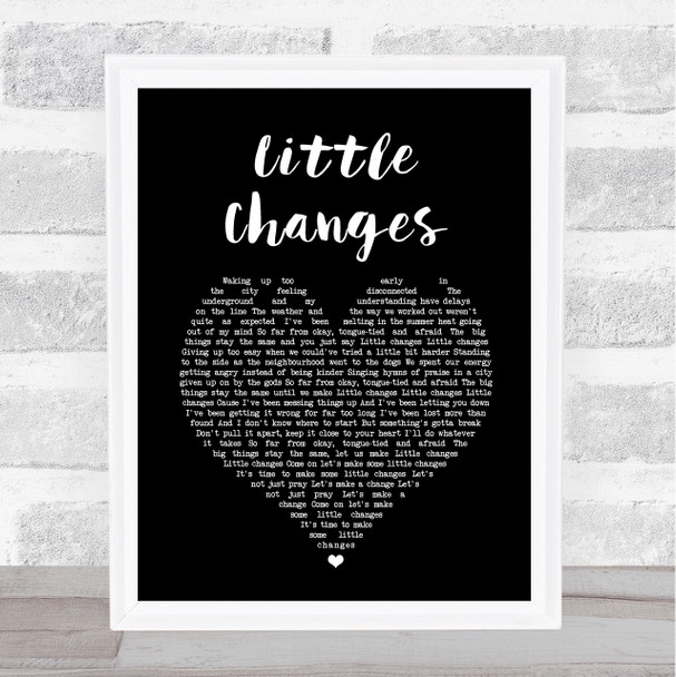 Frank Turner Little Changes Black Heart Song Lyric Print