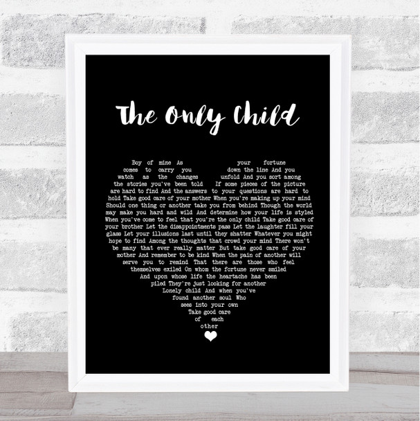 Jackson Browne The Only Child Black Heart Song Lyric Print