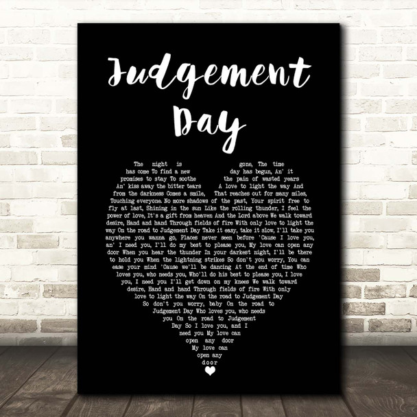 Whitesnake Judgement Day Black Heart Song Lyric Print