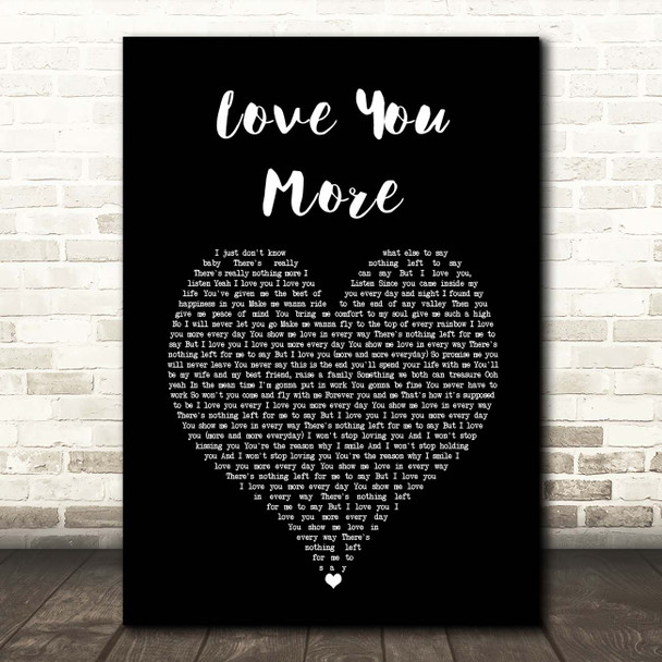 Ginuwine Love You More Black Heart Song Lyric Print