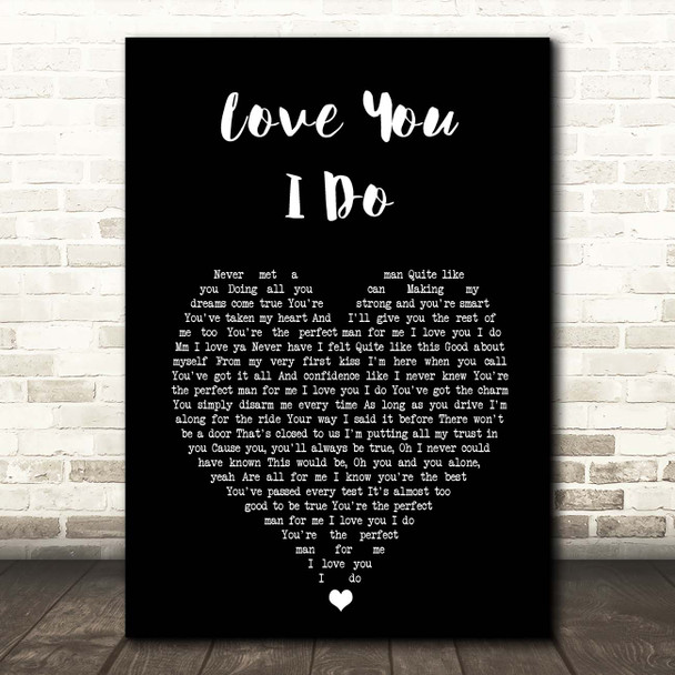 Jennifer Hudson Love You I Do Black Heart Song Lyric Print