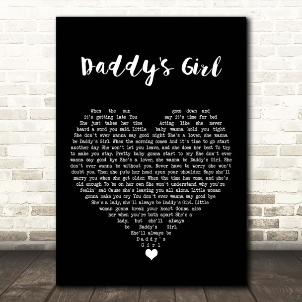 Peter Cetera Daddy's Girl Black Heart Song Lyric Print