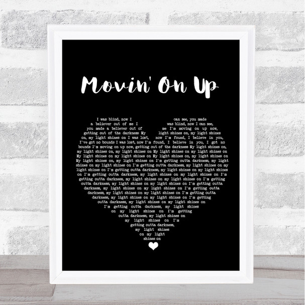 Primal Scream Movin' On Up Black Heart Song Lyric Print