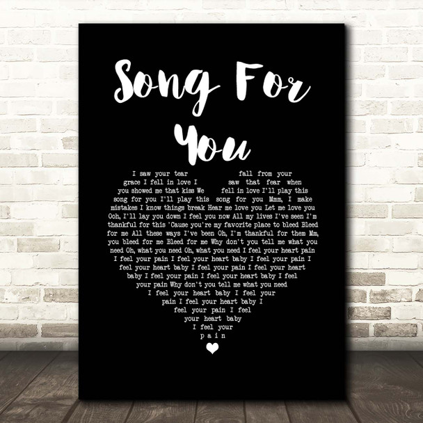 Rhye Song For You Black Heart Song Lyric Print