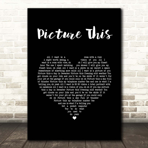Blondie Picture This Black Heart Song Lyric Print