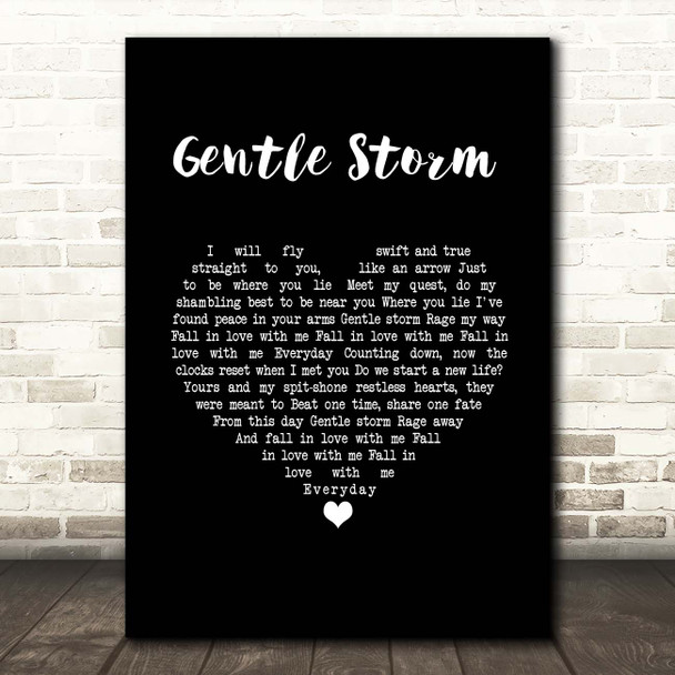 Elbow Gentle Storm Black Heart Song Lyric Print