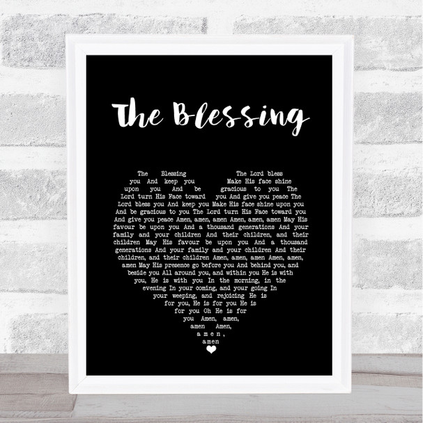 Elevation Church The Blessing Black Heart Song Lyric Print