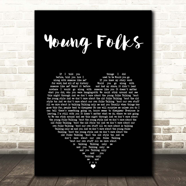 Peter Bjorn And John Young Folks Black Heart Song Lyric Print