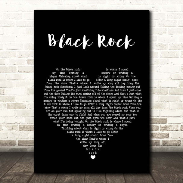 O.A.R. Black Rock Black Heart Song Lyric Print