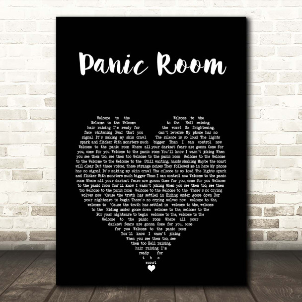 Au Ra Panic Room Black Heart Song Lyric Print
