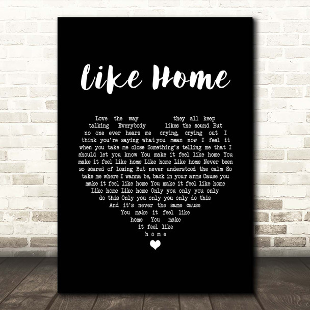 Nicky Romero Like Home Black Heart Song Lyric Print