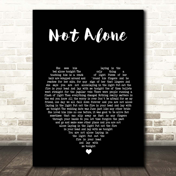 Patty Griffin Not Alone Black Heart Song Lyric Print