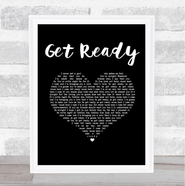 The Temptations Get Ready Black Heart Song Lyric Print