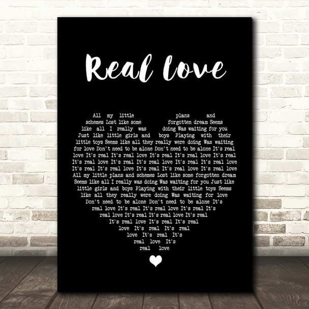 Tom Odell Real Love Black Heart Song Lyric Print