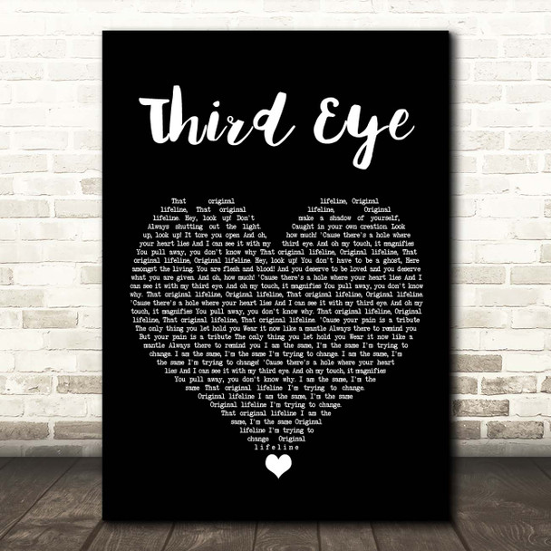 Florence + The Machine Third Eye Black Heart Song Lyric Print