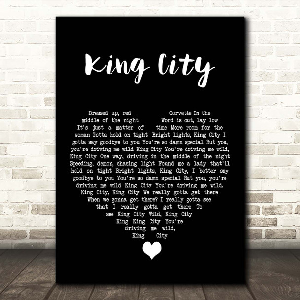 Majid Jordan King City Black Heart Song Lyric Print