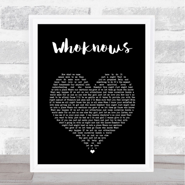 Musiq Soulchild Whoknows Black Heart Song Lyric Print