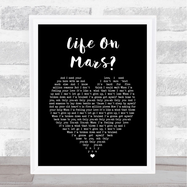 Parson James Only You Black Heart Song Lyric Print