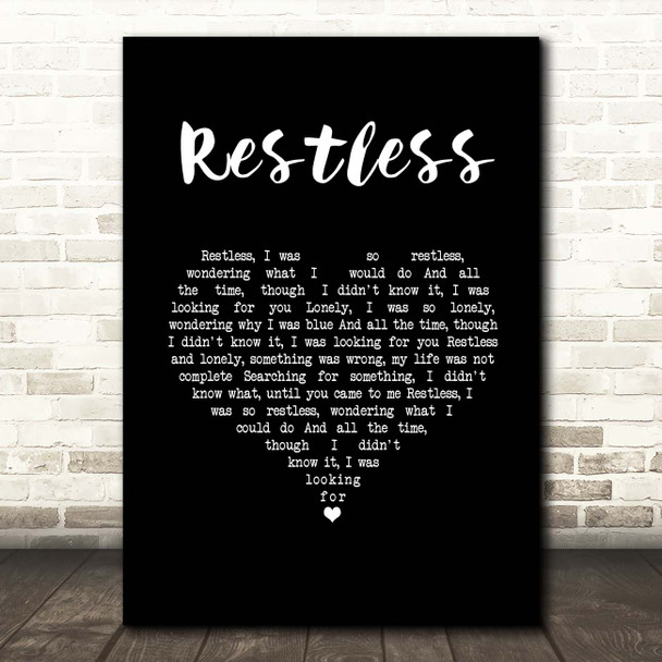 Sonny Burgess Restless Black Heart Song Lyric Print