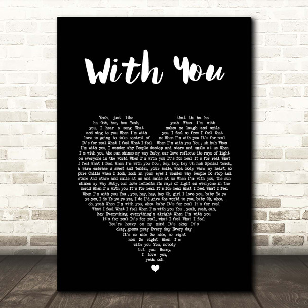 Tony Terry With You Black Heart Song Lyric Print