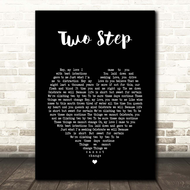 Dave Matthews Band Two Step Black Heart Song Lyric Print