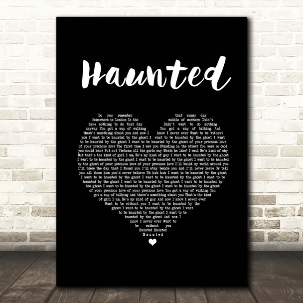 Shane MacGowan And The Popes With Sinead O'connor Haunted Black Heart Song Lyric Print