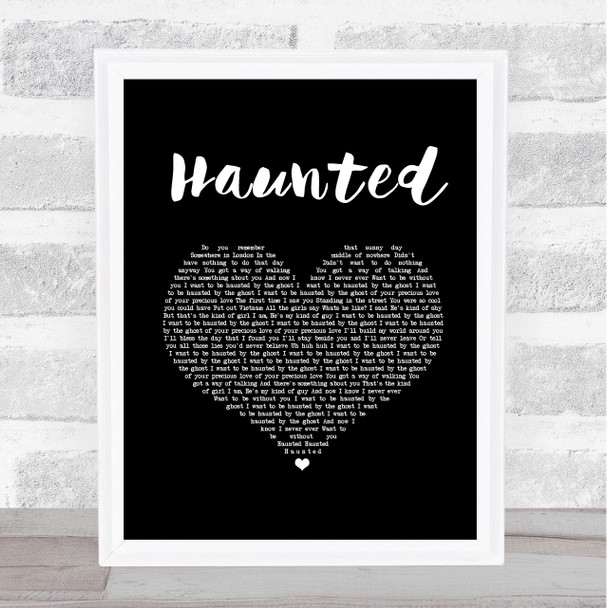 Shane MacGowan And The Popes With Sinead O'connor Haunted Black Heart Song Lyric Print