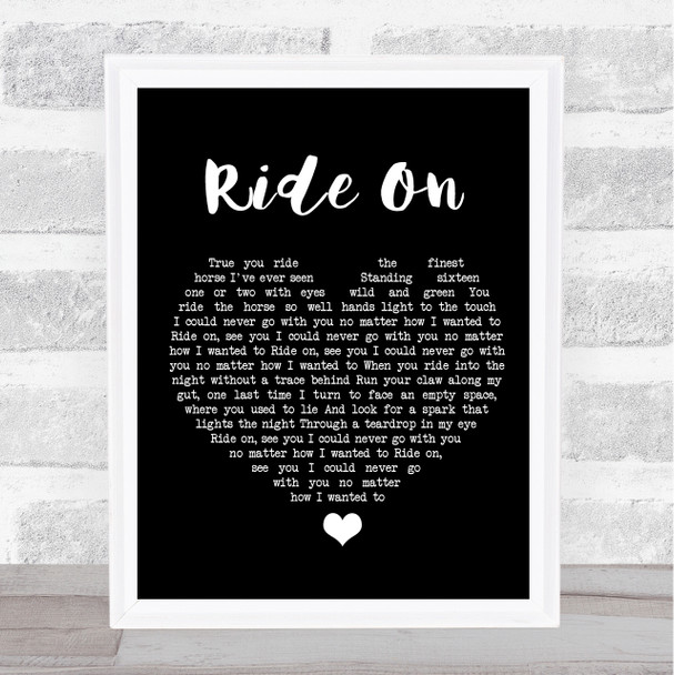 Christy Moore Ride On Black Heart Song Lyric Print