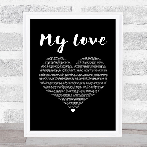 Justin Timberlake feat. T.I. My Love Black Heart Song Lyric Print