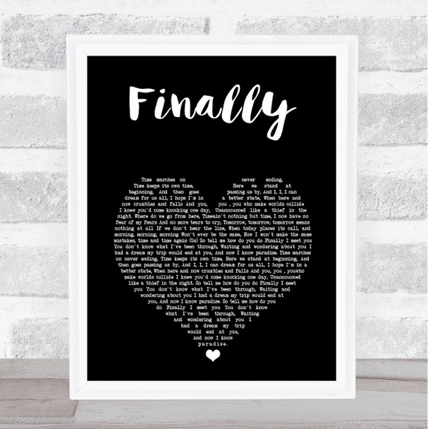 Kings of Tomorrow Finally Black Heart Song Lyric Print