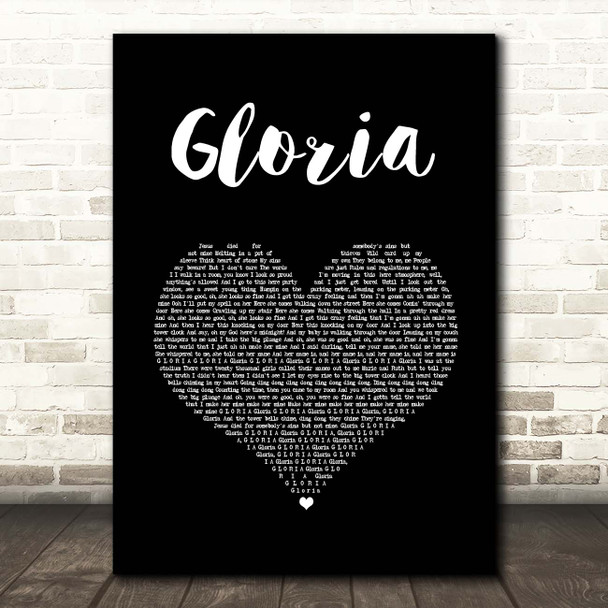 Patti Smith Gloria Black Heart Song Lyric Print