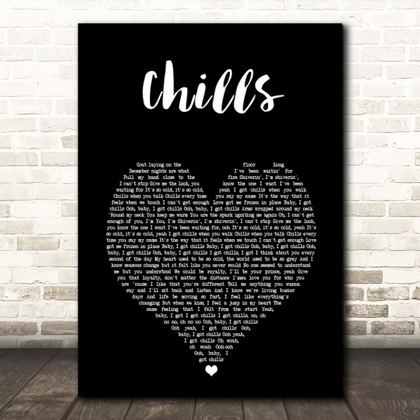 Why Don't We Chills Black Heart Song Lyric Print