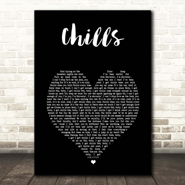 Why Dont We Chills Black Heart Song Lyric Print