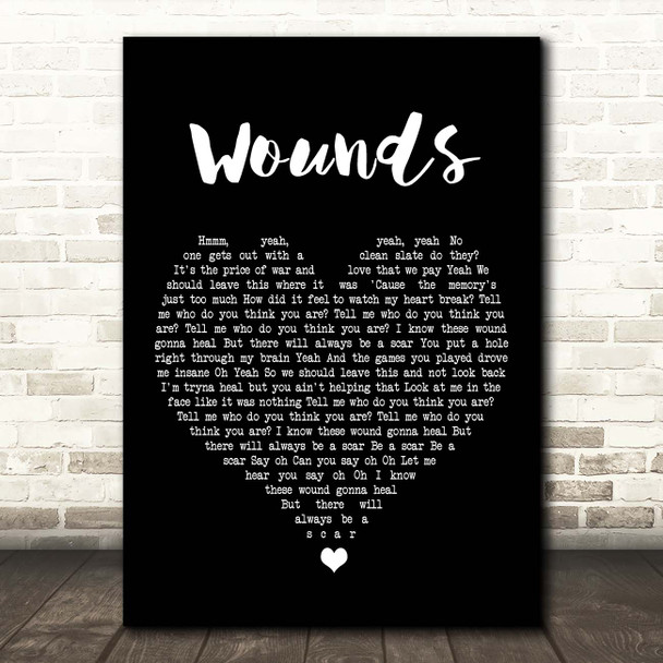 Empire Cast Wounds Black Heart Song Lyric Print