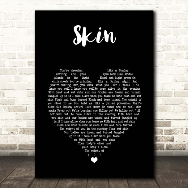 Dijon Skin Black Heart Song Lyric Print